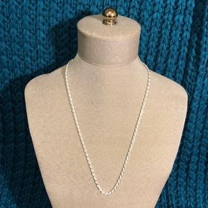 NWT Italian Sterling Silver Rope Chain - 20 Inches